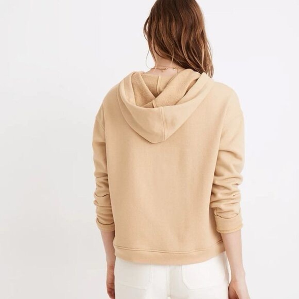 MADEWELL Dip-Dye Drawstring Hoodie Sweatshirt Dropped Shoulder Desert Dunes S - Picture 4 of 16